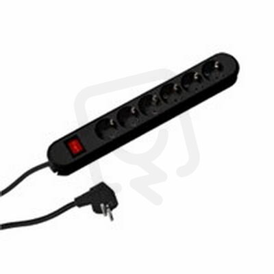 Bachman 381.152K SMART 6xCEE7/3 bk 1xswitch Line 5,0m CEE7/7