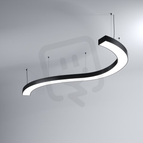 LED Svítidlo MI-SNAKE-04, 91W, 3000K, bez trafa, 24VDC, IP20, černá, 3000K
