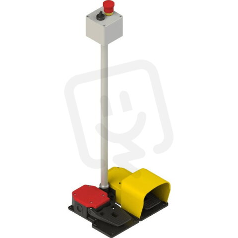 Dvojitý nožní spínač M20x1,5, plast, 1NO+1NC/1NO+1NC, červená, žlutá PC2-146