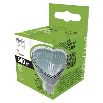 Halogenová žárovka ECO MR16 DIM 40W GU5,3 WW stmívatelná ZE1303 Emos teplá bílá