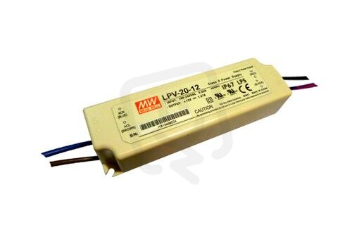 Napájecí zdroj pro LED 20W 24V 840mA MEAN WELL LPV-20-24