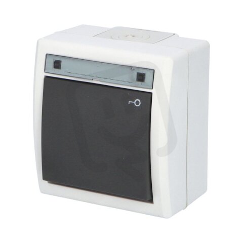 ATLAS 2K IP55 Tlačítko symbol 'klíč' č.1/0, šedé FAMATEL 19098-07