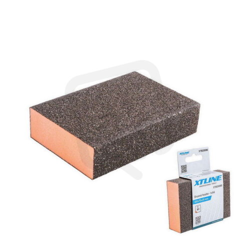Brusná houba tuhá 100x70x25 mm, zr. 80 XTLINE XTB20080