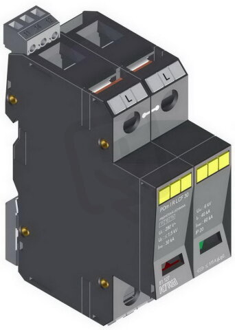 Přepěťová ochrana POm I R LCF 30kA 280V/30kA, modulární, monoblok, B+C+D