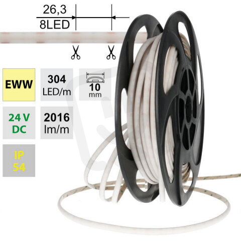 LED pásek SOB EWW, 304LED/m, 19W/m, DC 2