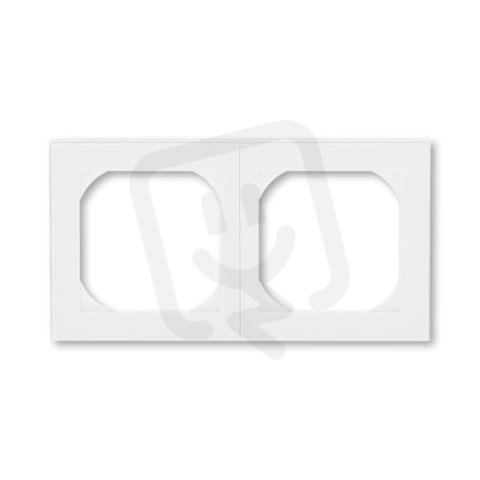 LEVIT Dvojrámeček s otvorem 55x55 bílá/bílá ABB 3901H-A05520 03