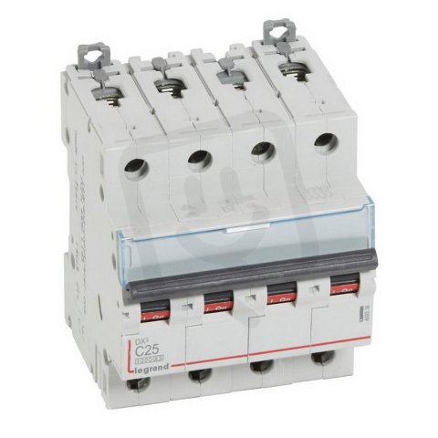 DX3 JISTIČ, 4 PÓLOVÝ, CHAR. C,25A 10000A/16KA LEGRAND 409338