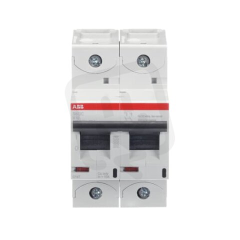 S802C-K10 jistič 2p char. K 10A s klecovou svorkou Icu 25kA ABB 2CCS882001R0427