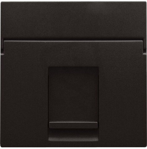 Středový kryt datazásuvky 1xRJ-DARK BROWN NIKO 124-65100