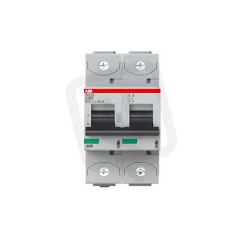 S802S-UCB40 jistič char. B 2p 40A 250V DC Icu 50kA ABB 2CCS862001R1405