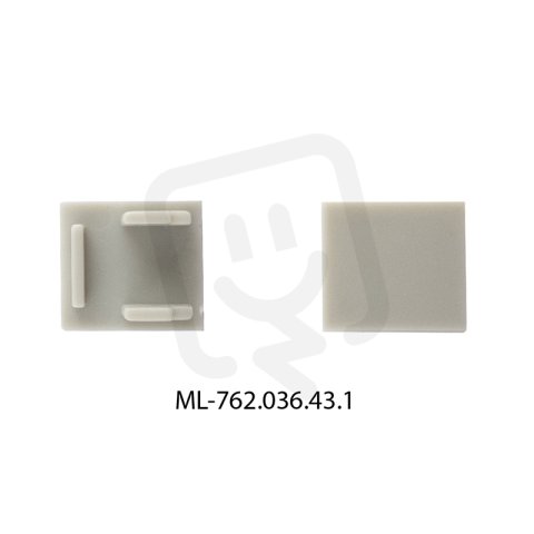 Koncovka s otvorem pro AG, AR, AS, stříbrná barva, 1ks MCLED ML-762.036.43.1