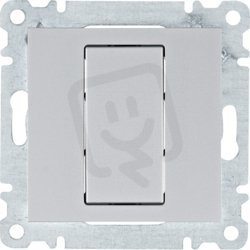 Záslepka, stříbrná mat HAGER WL7012