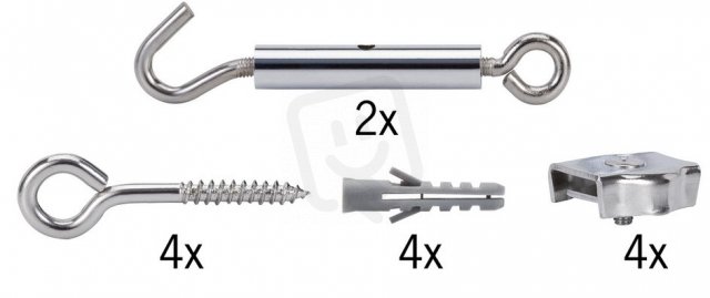 Lankový systém Light&Easy montážní upínací set neizolovaný chrom 178.03 17803