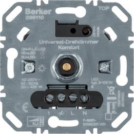 Univerzální otočný stmívač komfort 420 W (R, L, C, LED) BERKER 296110