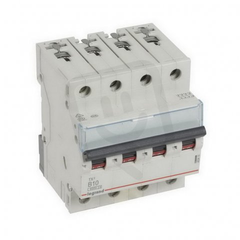 TX3 JISTIČ, 4 PÓLOVÝ, CHAR. B, 10A 6000A LEGRAND 403415