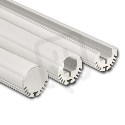 Závěsný kruhový hliníkový profil ZP, 23 mm, matný difuzor, komplet, 2 m