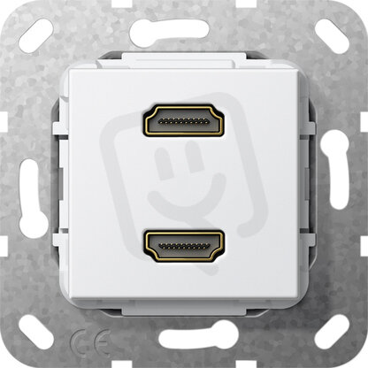HDMI 2n. krátký kabel vložka čistě bílá GIRA 567203