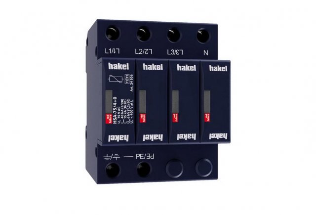 Svodič rázového přepětí HSA-75/4+0 SPD typ 2+3 HAKEL 24506