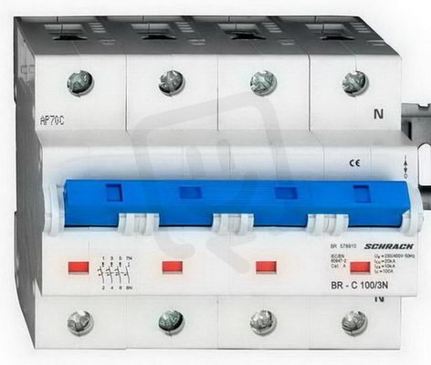 Instalační jistič 20 kA, C 100A, 3+N SCHRACK BR578910--