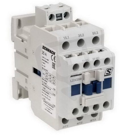Stykač 3pólový CUBICO Classic, 11kW, 25A, 1Z+1R, 230VAC SCHRACK LZDC25B3--