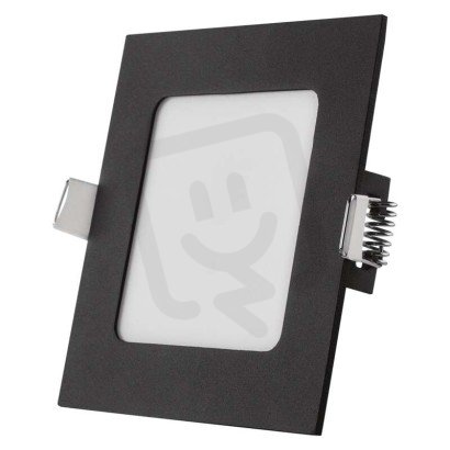 LED vestavné svítidlo NEXXO, čtvercové, černé, 7W, se změnou CCT EMOS ZD2323