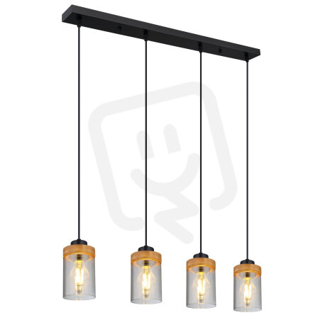 Závěsné svítidlo FINCA černá 4xE27, max. 40W 230V GLOBO 15557-4H