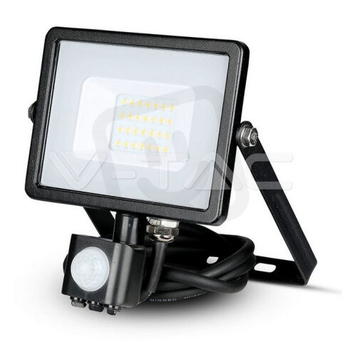 20W LED Sensor Floodlight SAMSUNG CHIP Cut-OFF Function Black Body 4000K VT-20-S