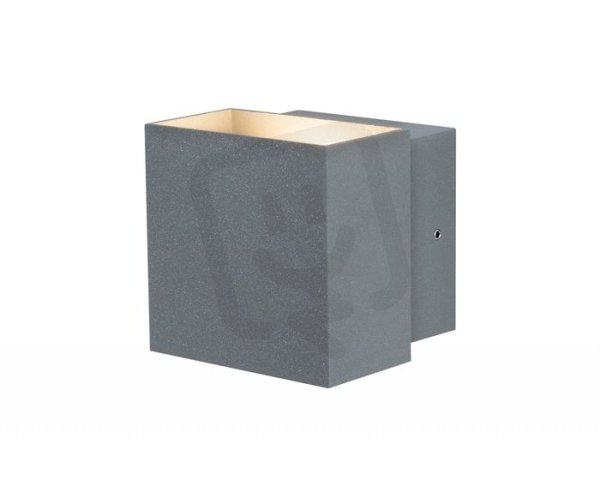 Nástěnné svítidlo LED Cybo hranaté 2x3W šedé 100x100mm 180.02 PAULMANN 18002