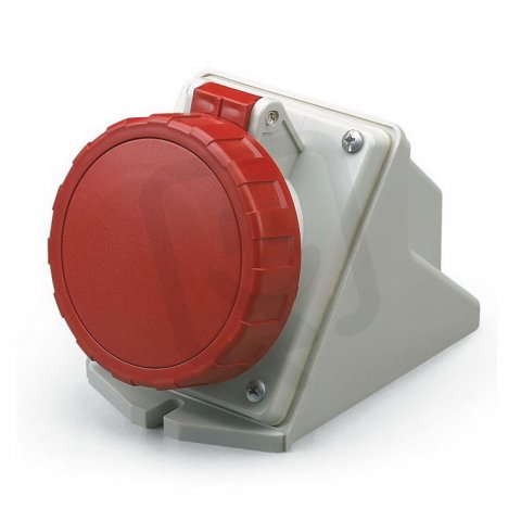 Nástěnná zásuvka EUREKA, šikmý box 3P+N+E, 16A, 6h/380-415V, IP67 SCAME 517.1657
