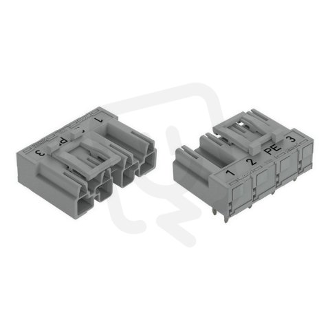 Konektor na desky plošných spojů, úhlové, 4pól., šedá