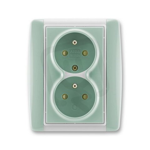 ABB Element 5512E-C02359 22 Zásuvka dvojnásobná chráněná s clonkami