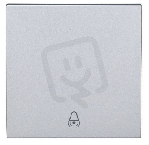 Kryt spínačů a ovladačů, symbol zvonek, stříbrný SCHRACK EV122003--