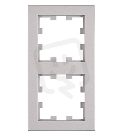 Krycí rámeček 2násobný, stříbrný SCHRACK EV125302--
