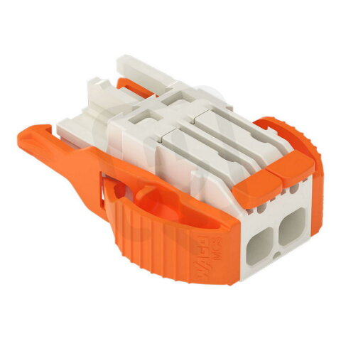 1vodičová pružinová svorkovnice, Páčka, Push-in CAGE CLAMP, Světle šedá