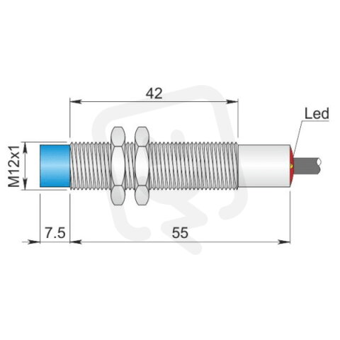 Indukční senzor d12 mm - Atex prach AECO SI12-AE4 NC AD3