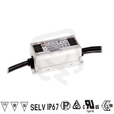 Výkonový zdroj pro LED 96W 24V 4000mA IP67 MEAN WELL XLG-100-24-A