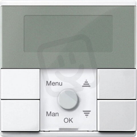 Časový spínač, Merten System M, s displejem, polar white, lesklý plast