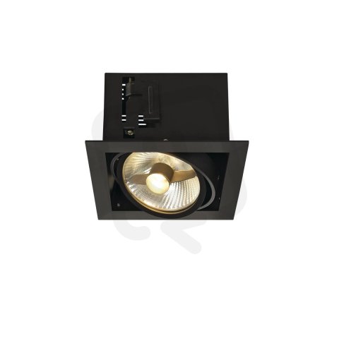 KADUX 1 vestavné svítidlo jedna žárovka QPAR111 hranaté černé matné max. 75 W