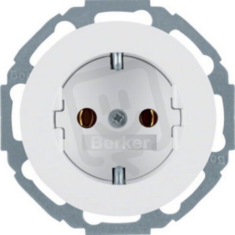 Zásuvka, SCHUKO, 16 A, 250V, šroubovací svorky, Serie R.classic, bílá, lesk
