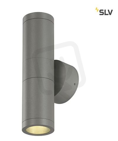 ASTINA venkovní nástěnné svítidlo,IP44,kulaté,up/down,stříbrošedé