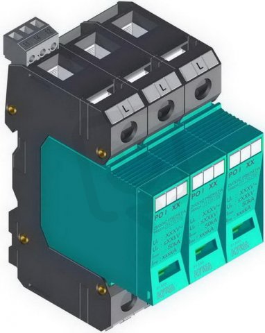 Přepěťová ochrana PO I 3 R 280V/12,5kA, modulární, vyměnitelná, B+C+D