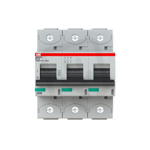 ABB S803PV-SP10 3P jistič pro fotovoltaiku s klecovou svorkou 10A 5kA 1200V DC