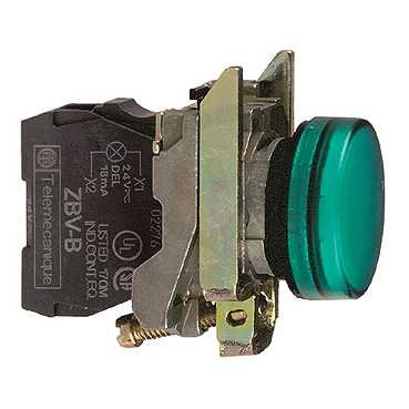 Schneider XB4BVM3 Signálka s LED, 230...240V, zelená