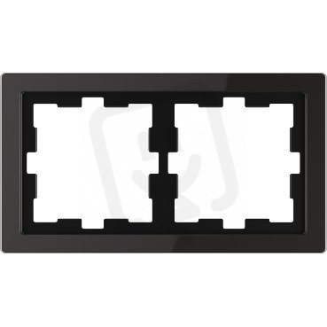 Merten Rámeček dvojnásobný, D-Life, sklo, Onyx Black SCHNEIDER MTN4020-6503