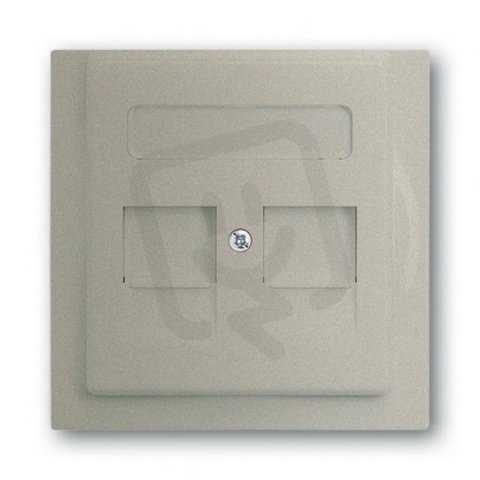 ABB 1753-0-8691 Kryt zásuvky komunikační, s krycími clonkami (pro 2 zásuvky)