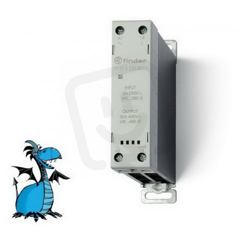 Polovodičové relé, 1Z/30A, 230V AC, sp_nula FINDER 77.31.8.230.8070