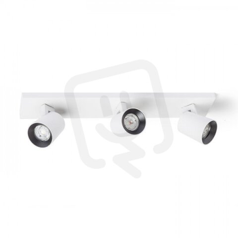 KENNY III přisazená bílá/černá 230V GU10 3x35W RENDL R12918