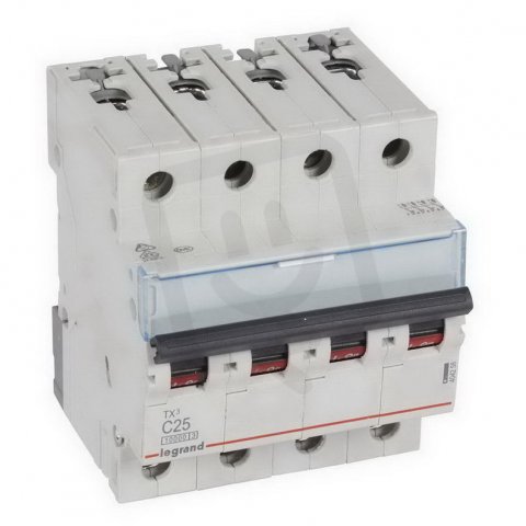 TX3 JISTIČ, 4 PÓLOVÝ, CHAR. C, 25A 10000A LEGRAND 404258