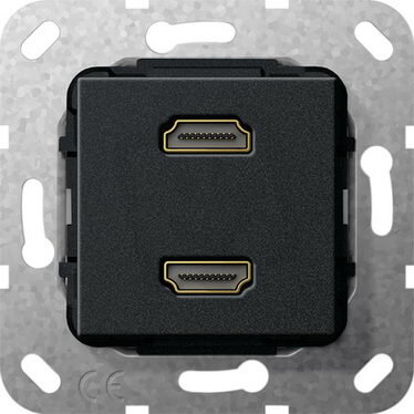 HDMI 2n. krátký kabel vložka černá m GIRA 567210
