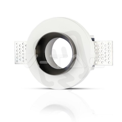 GU10 Fitting Gypsum White Recessed Light With Black Metal Round, VT-866 SKU3145
